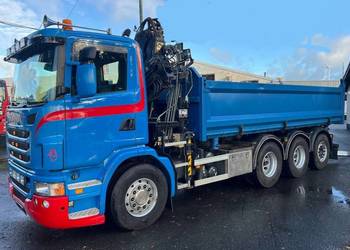 Wywrotka 4 osiowa 8x4 wywrotka z dzwigiem Scania