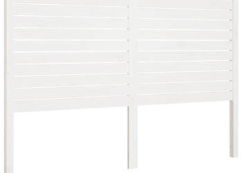 Wezgłowie łóżka białe 166x4x100 cm lite drewno sosnowe WM-819031