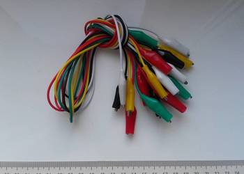 Kable podwójnie zakończone zaciskami krokodylkowymi 47cm, 5