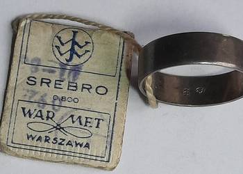Stara Srebrna Obrączka - WARMET - PRL, lata 60/70