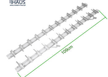 RUCHOME DESECZKI System SHUTTERS Stalowy 109cm BIAŁE