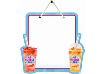 Cennik BUBBLE TEA tablica reklamowa zmywalna 35x30cm