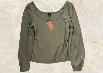 Top prążkowany khaki, Shein, L