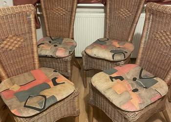 Krzesła wiklinowe 4 sztuki