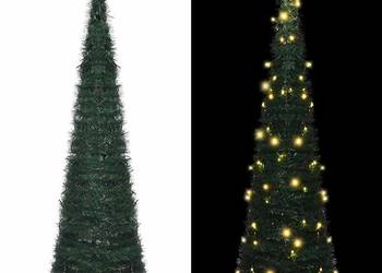 vidaXL Sztuczna choinka z girlandy z lampkami, zielona, 150 cm(SKU:321523)