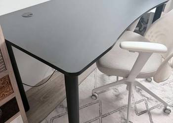 Biurko komputerowe czarne 138 cm okazja
