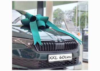Zielona Duża Kokarda XXL na samochód kolor audi VW skoda