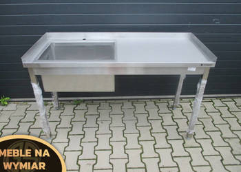Zlew Gastronomiczny Stół Ze Zlewem STALGAST 3 Ranty 143x60x85 1 komorowy