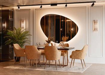 Lustro CORALIS LED nowoczesne organiczne lustro nieregularne dekoracyjne