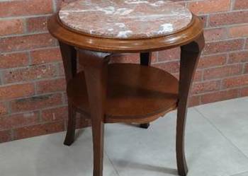 Piękny stolik dębowy marmur