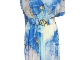 Elegancka sukienka - idealna na wesele, komunię, kolację szyfonowa biust-11