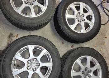 Koła 17 cali orginalndo Audi Q5 aluminiowe z Bardzo dobrymi kołami zimowymi