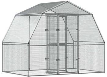 vidaXL Klatka dla ptaków z drzwiczkami, srebrna(SKU:3294912)