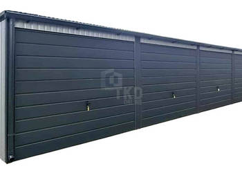 Garaż blaszany 18x5 m - brama uchylna x6 dach rynny TKD453