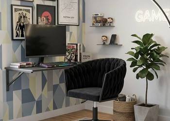 Obrotowe Czarne Krzesło Tapicerowane Rosa, Wysyłka 24H, Dostawa 0zł!