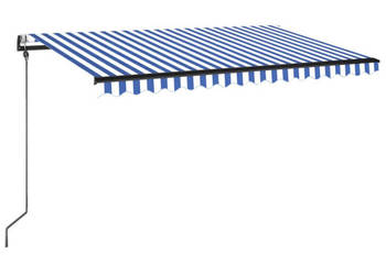 Automatycznie zwijana markiza 450x350 cm niebiesko-biała WM-3069206
