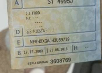 Ford Fiesta 1.4 2003 uszkodzony będzie jeszcze żyć.