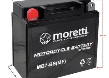 Akumulator Motocyklowy AGM MB7-BS 7Ah 120A L+