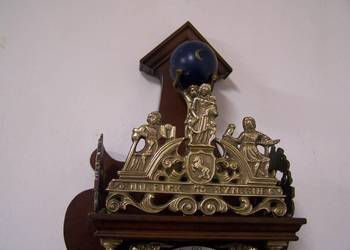 tan: Nie wymaga renowacji Antyczny zegar wiszący Zaanse (Zaandam) z mechani