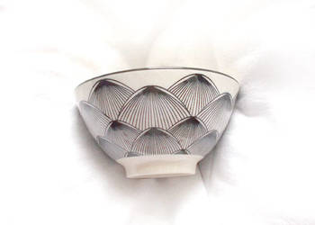 nowoczesne miseczki, ceramiczne miseczki, czarno białe salaterki komplet 2