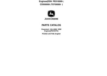 John Deere katalog silnika 6068 ENGINE