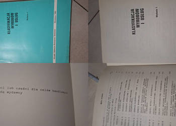 Klasyfikacja Wyrobów i Usług, 1 wydanie, Warszawa 1994 - bardzo rzadki egze
