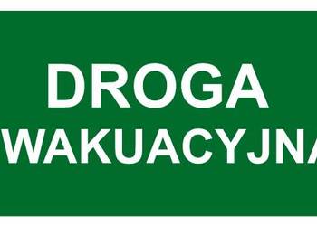 Naklejka BHP napis droga ewakuacyjna AC005