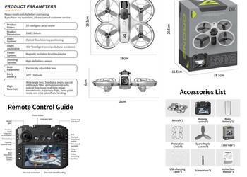 Dron Z4 FPV WiFi aparat sterowany z pilota z dużym ekranem, fotografia lotn