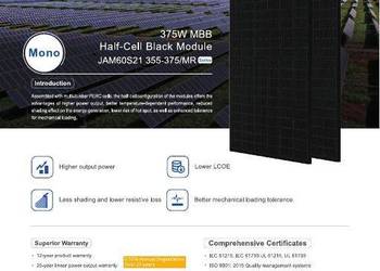 PALETA 31 szt. JA Solar 370W Full Black (JAM60S21-370/MR) -