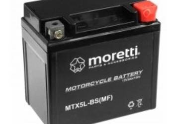 AKUMULATOR MOTOCYKLOWY MORETTI AGM (GEL) 5Ah MTX5L-BS CBTX5L-BS FTX5L-BS YT