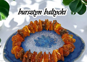 Bransoletka z bursztynu, bursztyn bałtycki sieczka koniakowa #329 Bransoletka z bursztynu, bursztyn bałtycki sieczka koniakowa #329