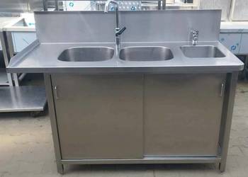 Zlew 3 Komorowy z Szafką Drzwi Suwane 157/66/85 cm S 1479.O