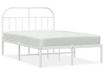 Łóżko Metalowe Białe Rama Łóżka Ze Stelażem Biała 120x190 cm WM-353681