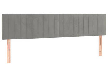 Zagłówki do łóżka 2 szt. jasnoszary 100x5x78/88cm aksamitny WM-346292
