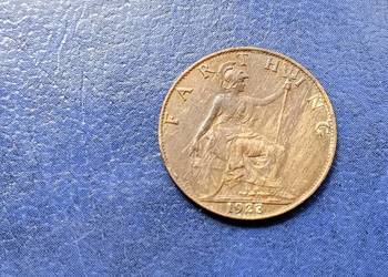 Stare monety 1 farthing 1923 Anglia