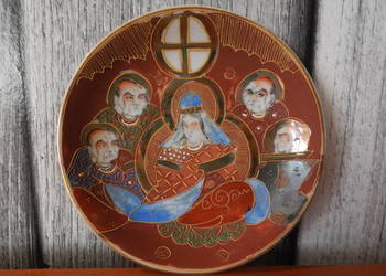 Porcelanowy talerzyk/podstawek ręcznie dekorowany