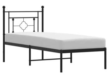 Łóżko Metalowe Czarne Rama Łóżka Ze Stelażem 80x200 cm WM-374330