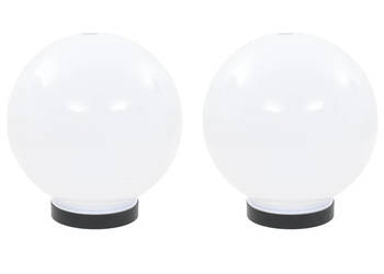 Lampy zewnętrzne LED 2 szt. kule 20 cm PMMA WM-50654