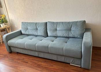 Sprzedam sofe z funkcją łóżka kolor miętowy jak nowa Agata Meble Levi