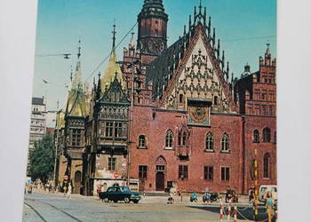 Pocztówka Wrocław z 1972r. PRL-u + znaczek