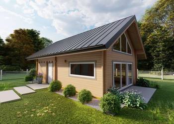 Domek drewniany z bali Malta Deluxe 96m2 całoroczny/mieszkalny
