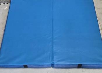 SKŁADANA MATA GIMNASTYCZNA 122x122x10 CM NIEBIESKA MATA DO ĆWICZEŃ