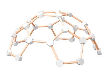 kopuła wspinaczkowa - drewno-biały kopuła wspinaczkowa - drewno-biały