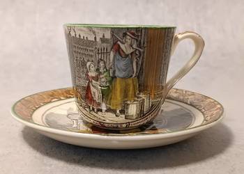Kolekcjonerska Filiżanka ADAMS Duet Porcelana Anglia Scenka