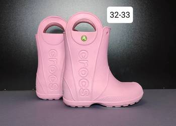 CROCS kalosze dziecięce - rozmiar 32-33 / J1 różowe