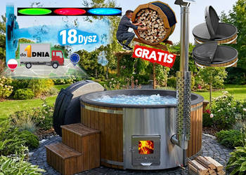 BALIA Ogrodowa Jacuzzi PIEC Hydromasaż 200cm - LED