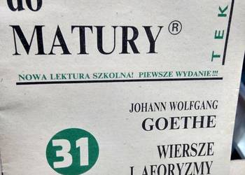 Goethe wiersze i aforyzmy opracowanie lektur szkolnych