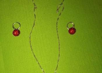 Komplet biżuterii srebrnej próby 925