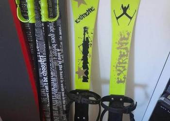 Narty dziecięce z kijkami 90cm