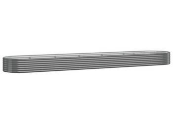 Podwyższona donica malowana proszkowo stal 507x100x36 cm szara WM-319009